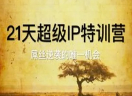 21天超级IP特训营，屌丝逆袭的唯一机会-800资源网