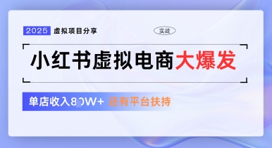 小红书虚拟电商项目，平台大力免费流量扶持，低门槛1拖3玩法-800资源网