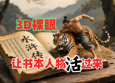书本人物裸眼3D视频，新的玩法，流量超猛，保姆级教程-800资源网