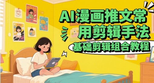 AI漫画推文常用剪辑手法，基础剪辑组合教程-800资源网