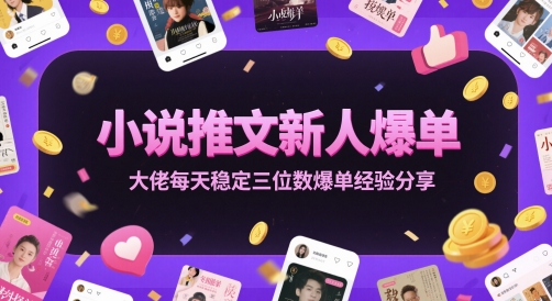 小说推文新人爆单大佬每天稳定三位数爆单经验分享-800资源网