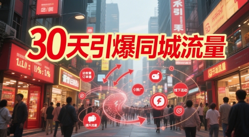 30天引爆同城流量：团购篇 认知篇 流量篇 来客篇 达人篇 老板人设IP篇 投流篇-800资源网
