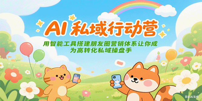AI私域行动营：用智能工具搭建朋友圈营销体系让你成为高转化私域操盘手-800资源网