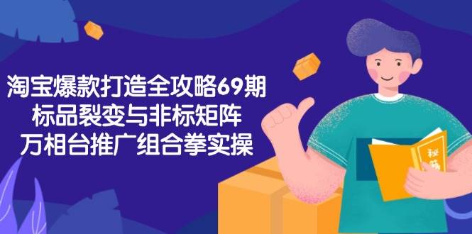 淘宝爆款打造全攻略-69期，标品裂变与非标矩阵，万相台推广组合拳实操-800资源网