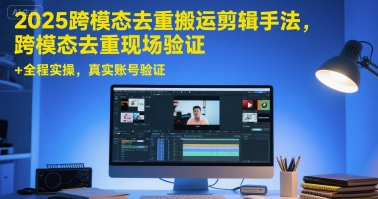 2025跨模态去重搬运剪辑手法，跨模态去重现场验证 +全程实操，真实账号验证-800资源网