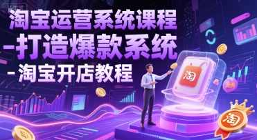 淘宝运营系统课程-打造爆款系统-淘宝开店教程-800资源网