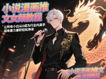 小说漫画推文女频教程，让所有小白从0成为行业内高手，简单暴力兼职轻松挣米-800资源网