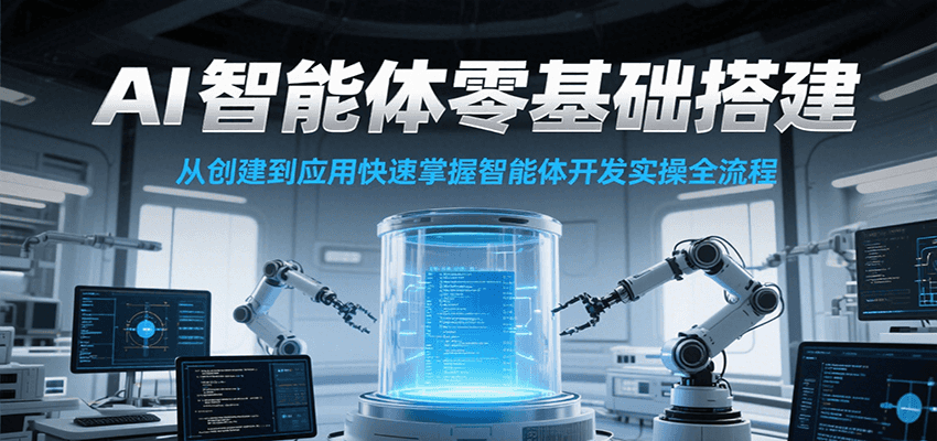 AI智能体零基础搭建实操课，从创建到应用快速掌握智能体开发全流程！-800资源网