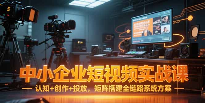 中小企业短视频实战课，认知+创作+投放，矩阵搭建全链路系统方案-800资源网