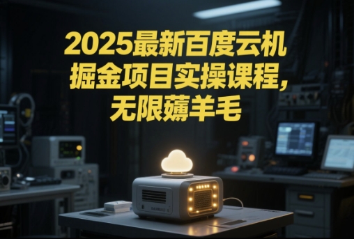 2025最新百度云机掘金项目实操课程单窗口保底5-10元月收益单窗口150+-800资源网