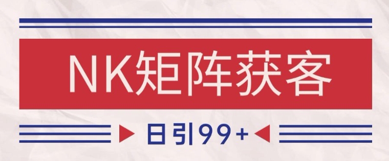 小红书某音NK赛道引流获客 自热矩阵日引200+-800资源网