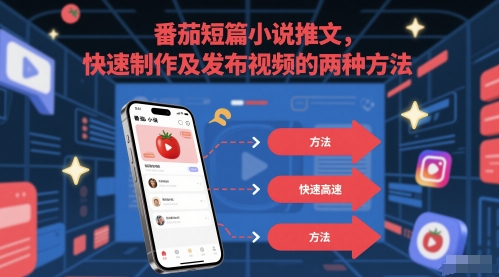 番茄短篇小说推文，快速制作及发布视频的两种方法-800资源网