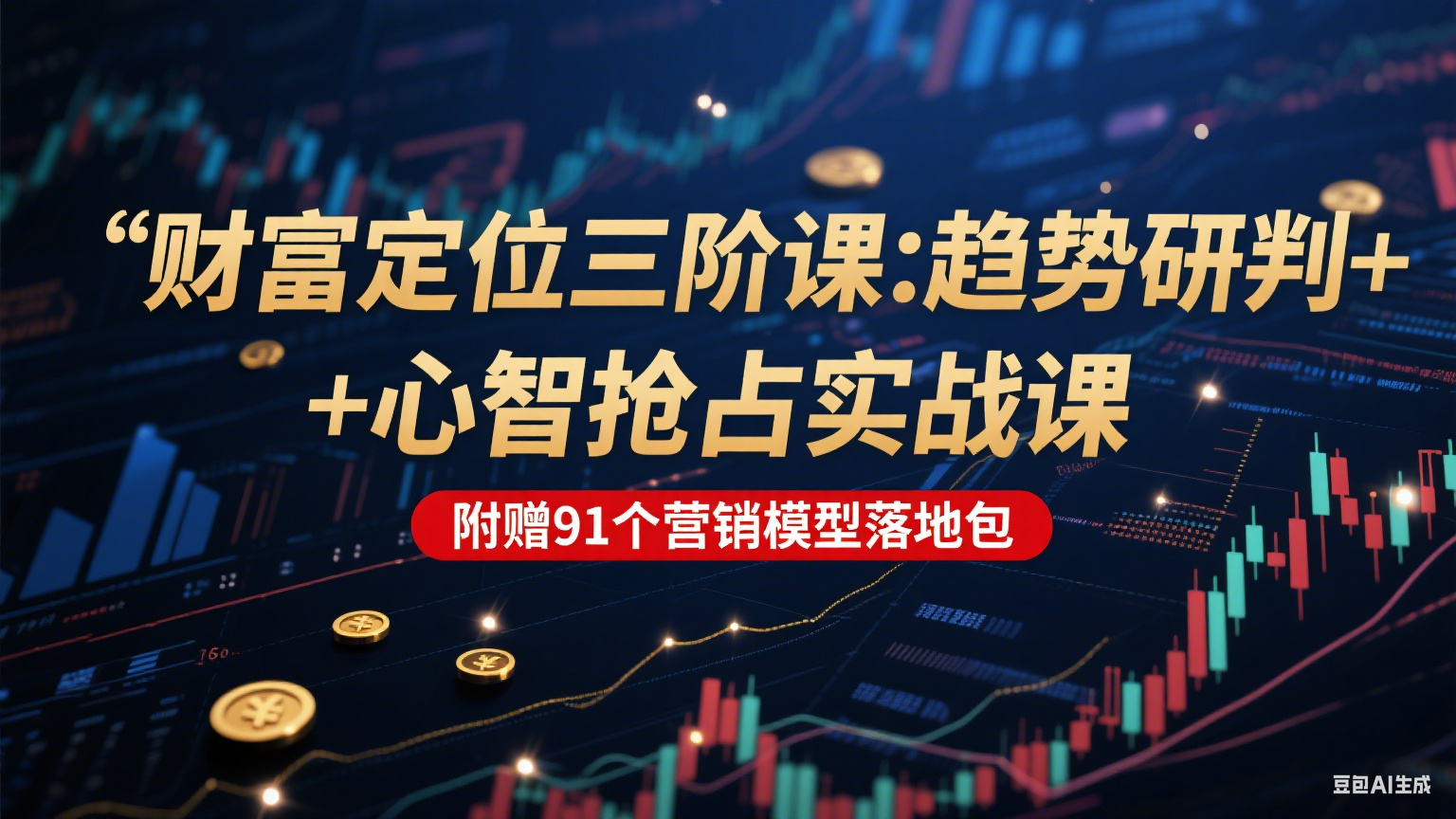 财富定位三阶：趋势研判 + 心智抢占实战课，附赠91个营销模型落地包-800资源网