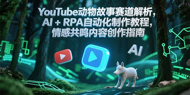 YouTube动物故事赛道解析，AI+RPA自动化制作教程，情感共鸣内容创作指南-800资源网