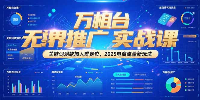 万相台无界推广实战课，关键词测款加人群定位，2025电商流量新玩法-800资源网