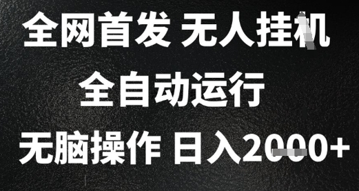 2025首发无人挂G项目，日入2k+，全自动运行，无脑操作，长期稳定 小白可玩-800资源网