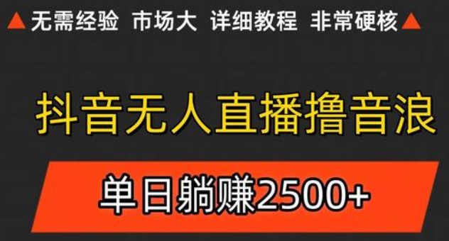 抖音无人直播6.0 简单无脑可矩阵 每天两小时轻松躺赚500+-800资源网