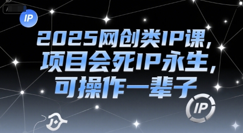 2025网创类IP课，项目会死IP永生，可操作一辈子-800资源网