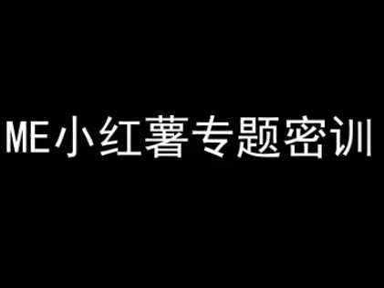 ME小红薯专题密训-小红书电商教程-800资源网