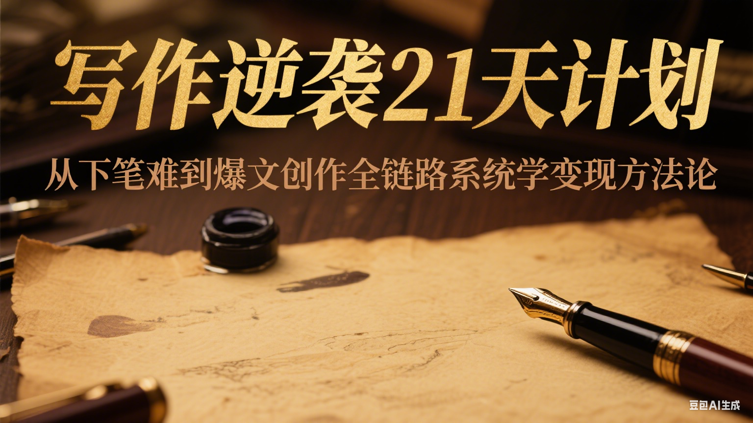 写作逆袭21天计划：从下笔难到爆文创作全链路系统学变现方法论-800资源网