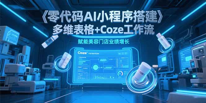零代码AI小程序搭建，多维表格+Coze工作流，赋能美容门店业绩增长-800资源网