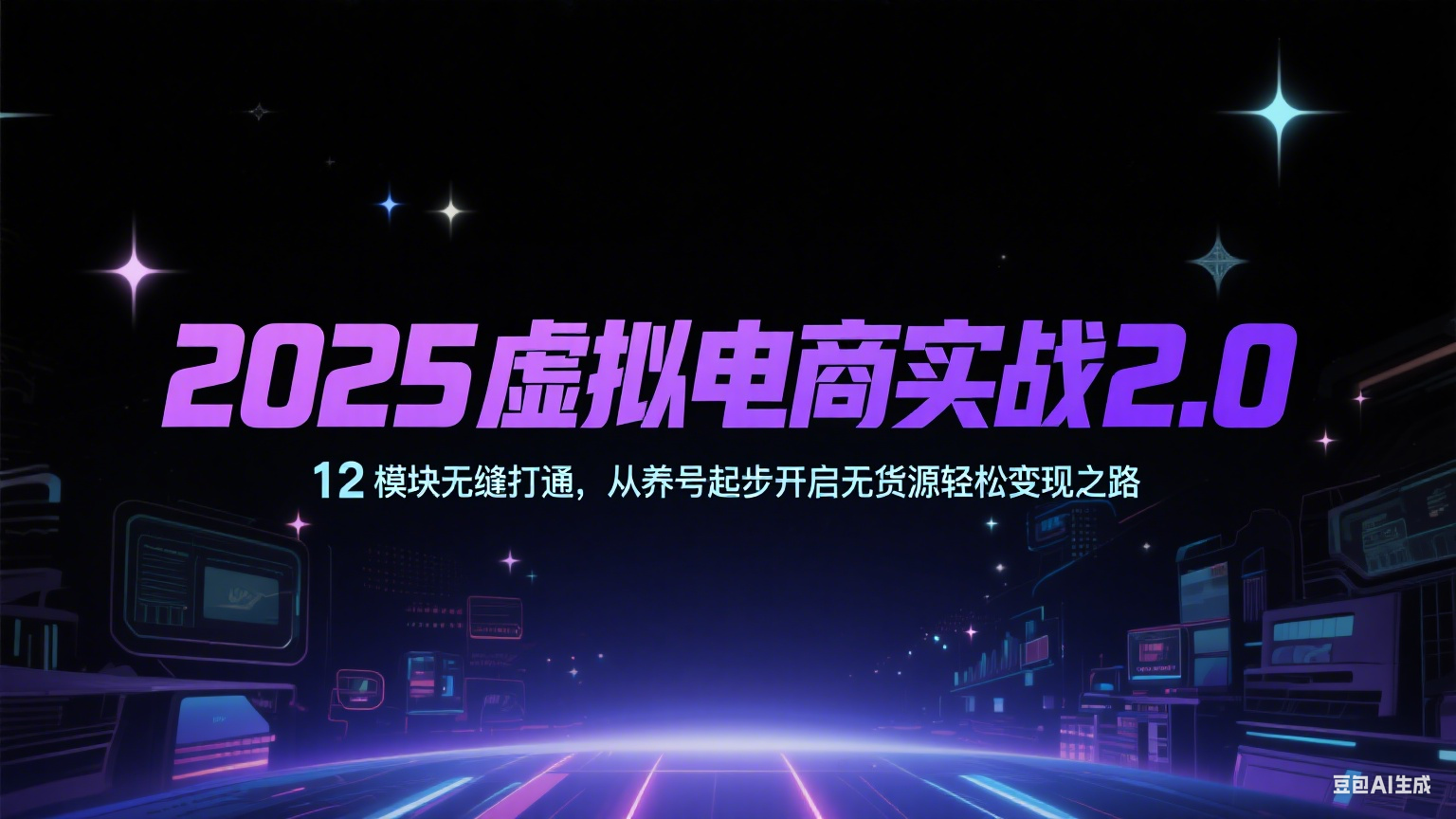 2025虚拟电商实战2.0，12模块无缝打通，从养号起步开启无货源轻松变现之路-800资源网