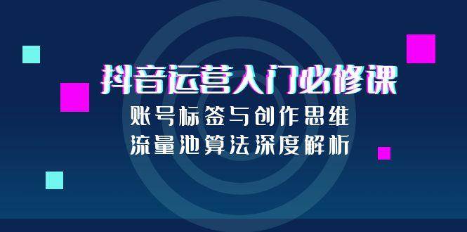 抖音运营入门必修课，账号标签与创作思维，流量池算法深度解析-800资源网