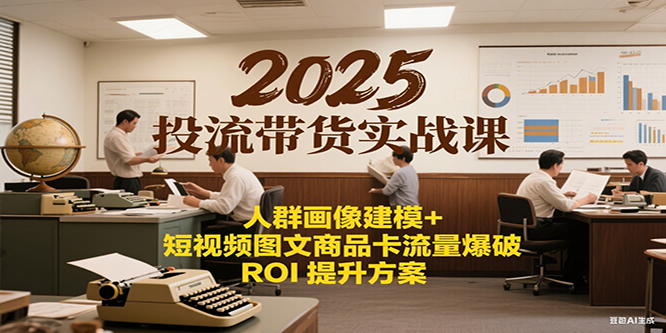 2025投流带货实战课：人群画像建模+短视频图文商品卡流量爆破ROI提升方案-800资源网