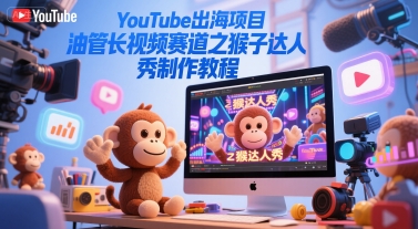 YouTube出海项目，油管长视频赛道之猴子达人秀制作教程-800资源网