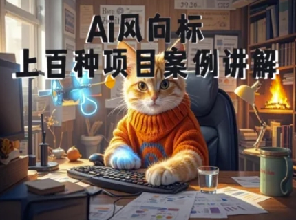 Ai风向标-附100种项目案例玩法-0基础小白到大神ai视频商业应用教学-800资源网