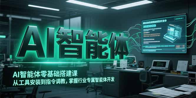 AI智能体零基础搭建课，从工具安装到指令调教，掌握行业专属智能体开发…-800资源网