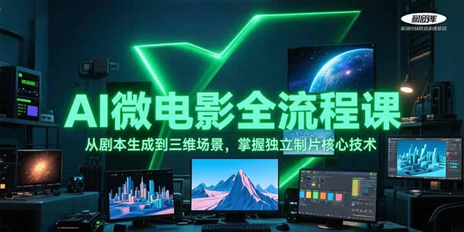 AI微电影全流程课，从剧本生成到三维场景，掌握独立制片核心技术-800资源网