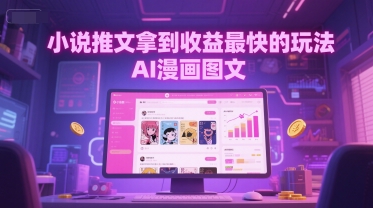 小说推文拿到收益最快的玩法，AI漫画图文-800资源网