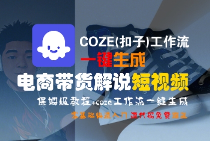 COZE(扣子)工作流一键生成电商带货解说短视频，保姆级教程，0基础快手入门-800资源网