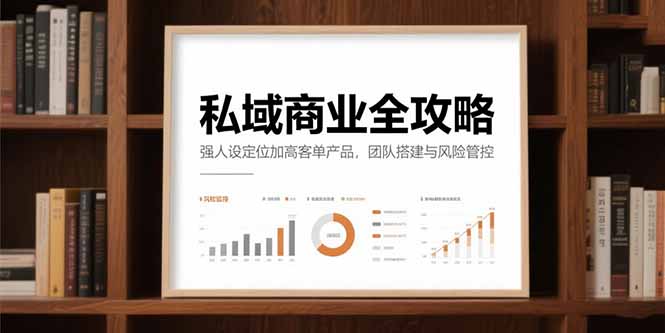 私域商业全攻略，强人设定位加高客单产品，团队搭建与风险管控-800资源网