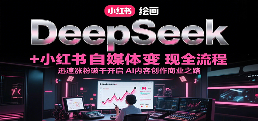 DeepSeek绘画+小红书自媒体变现全流程，迅速涨粉破千开启AI内容创作商业之路-800资源网