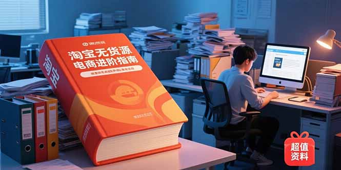淘宝无货源电商进阶指南，包含新人课、进阶课，配套资料，蓝海选品等-800资源网