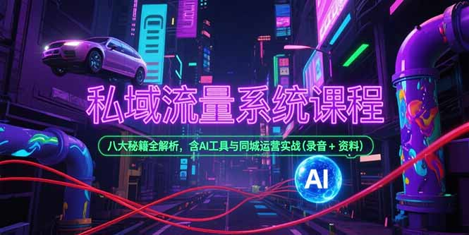 私域流量系统课程，八大秘籍全解析，含AI工具与同城运营实战(录音+资料)-800资源网