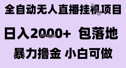 最新全自动抖音无人直播挂G项目，日入2k+ 包落地暴力撸金，小白可做-800资源网