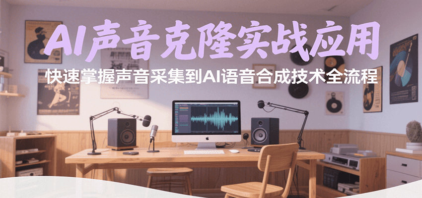 AI声音克隆实战应用，快速掌握声音采集到AI语音合成技术全流程-800资源网