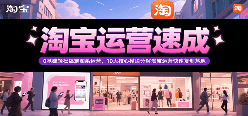 淘宝运营速成，0基础轻松搞定网店运营，10大核心模块分解快速复制落地（更新）-800资源网