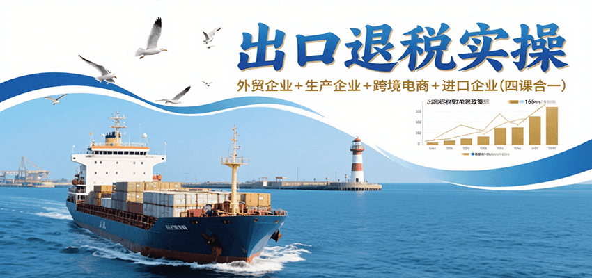 出口退税实操-外贸企业+生产企业+跨境电商+进口企业（四课合一）-800资源网