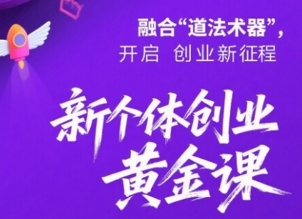 新个体创业黄金课：道法术器四维抢占2025红利-800资源网