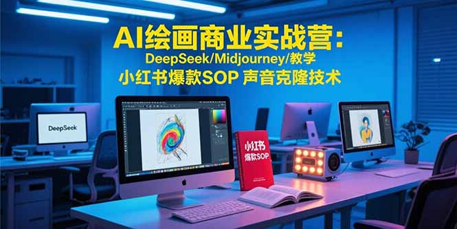 AI绘画商业实战营：DeepSeek/Midjourney/教学 小红书爆款SOP 声音克隆技术-800资源网
