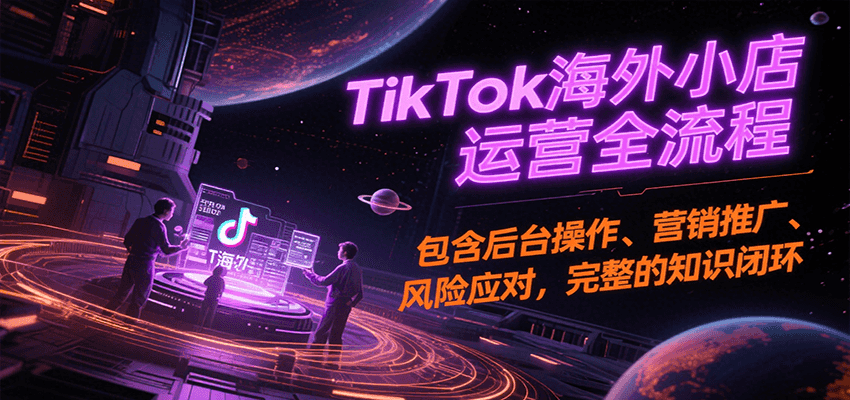 TikTok海外小店运营全流程，包含后台操作、营销推广、风险应对，完整的知识闭环-800资源网