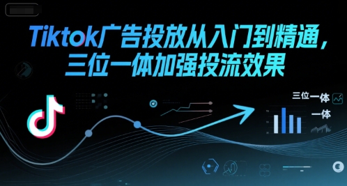 Tiktok广告投放从入门到精通，三位一体加强投流效果-800资源网