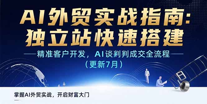 AI+外贸实战指南 独立站快速搭建,精准客户开发,AI谈判成交全流程(更新7月)-800资源网