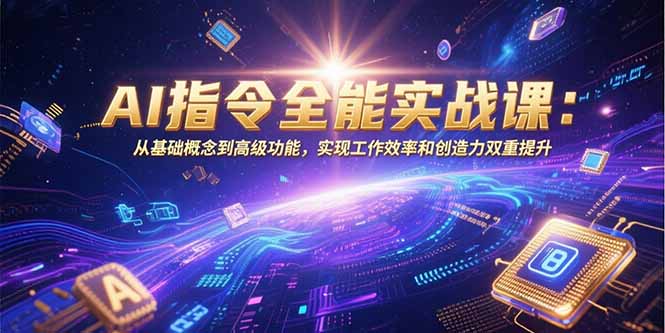 AI指令全能实战课：从基础概念到高级功能，实现工作效率和创造力双重提升-800资源网