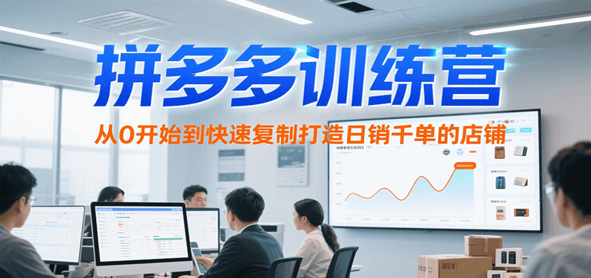 拼多多训练营，从0开始到快速复制打造日销千单的店铺（更新7月）-800资源网