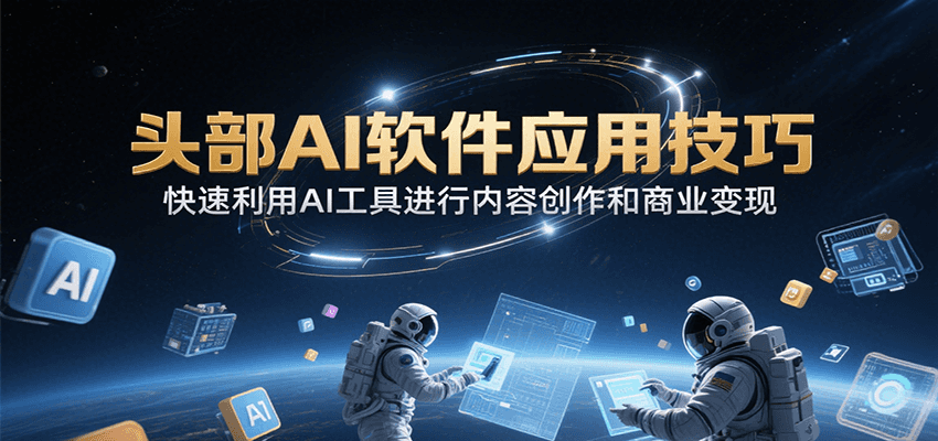 头部AI软件应用技巧，快速利用AI工具进行内容创作和商业变现-800资源网